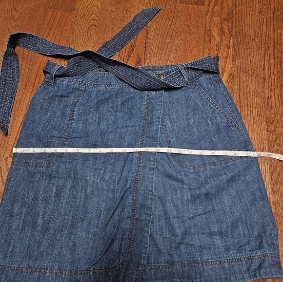 Talbots Blue Wrap Mini Skirt Casual - Picture 7 of 8